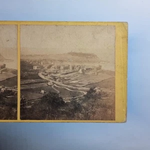 Scarborough Yorkshire Stereoview um 1870 Echtfoto Panorama viktorianische Stadt  - Bild 1 von 3