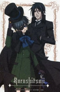 postcard promo Black Butler Kuroshitsuji anime Ciel Sebastian Michaelis - Picture 1 of 1