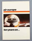 AIR EUROPE VINTAGE AIRLINE BROCHURE TEN YEARS ON VINTAGE 1989