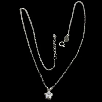 Stella collana donna argento 925 catenina ciondolo puntoluce da Regalo elegante. - Immagine 1 di 4