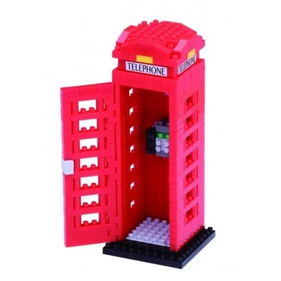 NANOBLOCK RED TELEPHONE BOX MINI BRICKS PUZZLE 390 PIECES NBH-125 BRAND NEW - Image 1 of 2