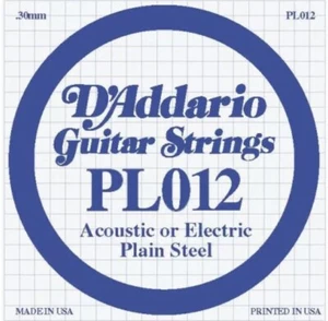 (3er-Pack) D'Addario PL012 Plain Steel 0,012 Stärke Gitarrensaite - 0,012/0,30 mm - Bild 1 von 3