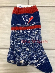 Houston Texans NFL For Bare Feet Men's Alpine Soft Knit Crew Socks-SZ Medium - Picture 1 of 3