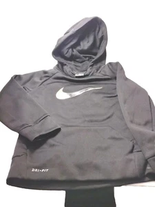 Nike Child Sz 5 Small Dri Fit Black Fleece inside Good Condition Pull On - Picture 1 of 13
