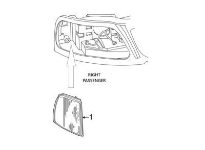 Ford Expedition F-150 1997-2003 luz de estacionamiento lateral del pasajero delantero señal de giro Foto 1 de 2