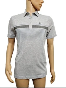 Travis Mathew Polo Shirt Mens Grey Short Sleeve Lightweight Golf Casual Size S - Picture 1 of 13