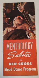 Folleto del programa de donantes de sangre de la Cruz Roja Salutes 1943 de colección - Imagen 1 de 3