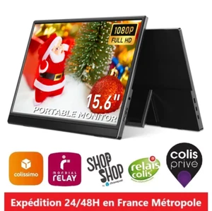 Laptop Bildschirm 15,6 Zoll Full HD Monitor 1920x1080 IPS Kabel USB-C Mini HDMI - Bild 1 von 15