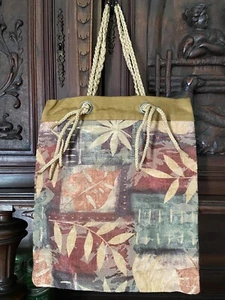 NUEVO Bolso de Mano Libro Bolso Cartera Hecho a Mano Hojas de Otoño Follaje Tela Boho - Imagen 1 de 9