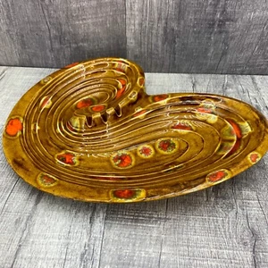 1969 Atlantic Mold Retro Ceramic Art Ashtray Perfect Cond. Beautiful Color's - Picture 1 of 10