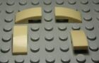 LEGO Stone Rounded 1x2x0, 6 Beige 4 Piece (811#)