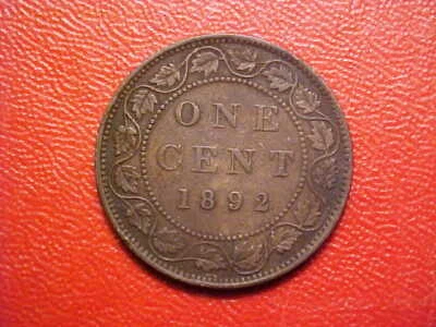 1892 Obverse C2 Canada Large Cent Intact D & N ! -High Grade Circ! -d5542ccxx - Image 1 of 4