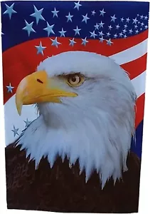Veteran's Day Patriotic Eagle Flag - 28" x 40", 4th of July, American Flag, USA - Picture 1 of 5