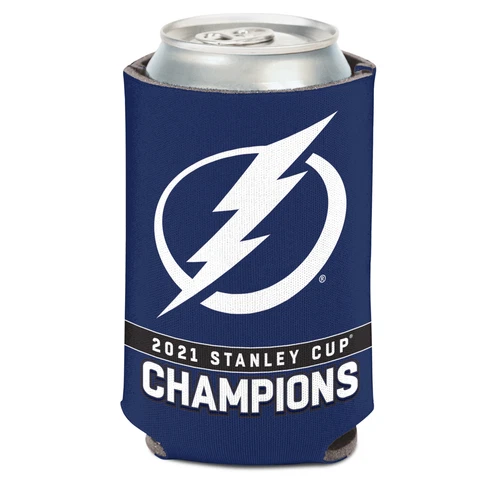 WinCraft Tampa Bay Lightning 2021 Stanley Cup Champions 12oz. Champ Can Cooler Cover