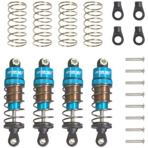 Set ammortizzatore/ammortizzatore olio anteriore/posteriore alluminio per Tamiya TT-01/TT-02/WR02 - Foto 1 di 9
