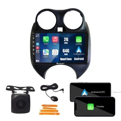 For Nissan March 2010-17 Carplay Android Car Stereo Radio GPS Navi WiFi 64G BT Foto 1 de 4