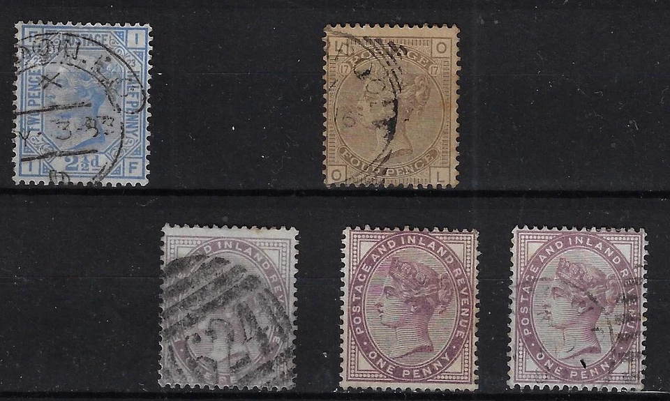 Great Britain: 1880; -1981, Scott 82-84-88-89-Classic, authentic, used, EBGB077 - Image 1 of 2