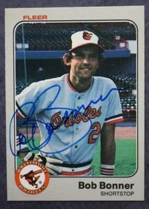 Baltimore Orioles Star Bob Bonner signed / handsigniert 1983 Fleer Baseball Karte- - Bild 1 von 1
