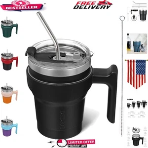 Modern 10 oz Spill Proof Insulated Tumbler with Straw & Lid - Ideal for Travel - Picture 1 of 8