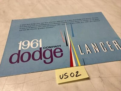 Dodge Lancer 1961 Catalogo Prospetto Opuscolo Di Vendita Pubblicità - Immagine 1 di 4