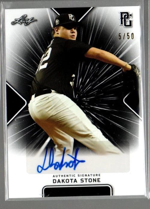 2021 Leaf Perfect Game National Showcase Black #BADS1 Dakota Stone Auto /50 - Image 1 of 1