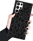 Case Compatible with Samsung Galaxy S24 Ultra 5G Black Leopard Design Tire