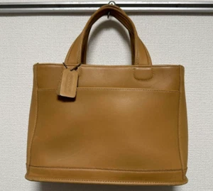 Auth Vtg Coach Leather Bleeker Satchel Bag 9303 Preppy Tan USED JPN/ - Picture 1 of 9