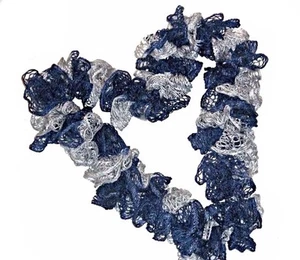 Team Spirit Cowboys - Handknitted Ruffled Scarf - New - Picture 1 of 1