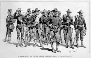 FREDERIC REMINGTON FIFTEENTH INFANTRY DETACHMENT UNIFORMS TRUMPET FIREARMS PACKS - Picture 1 of 1