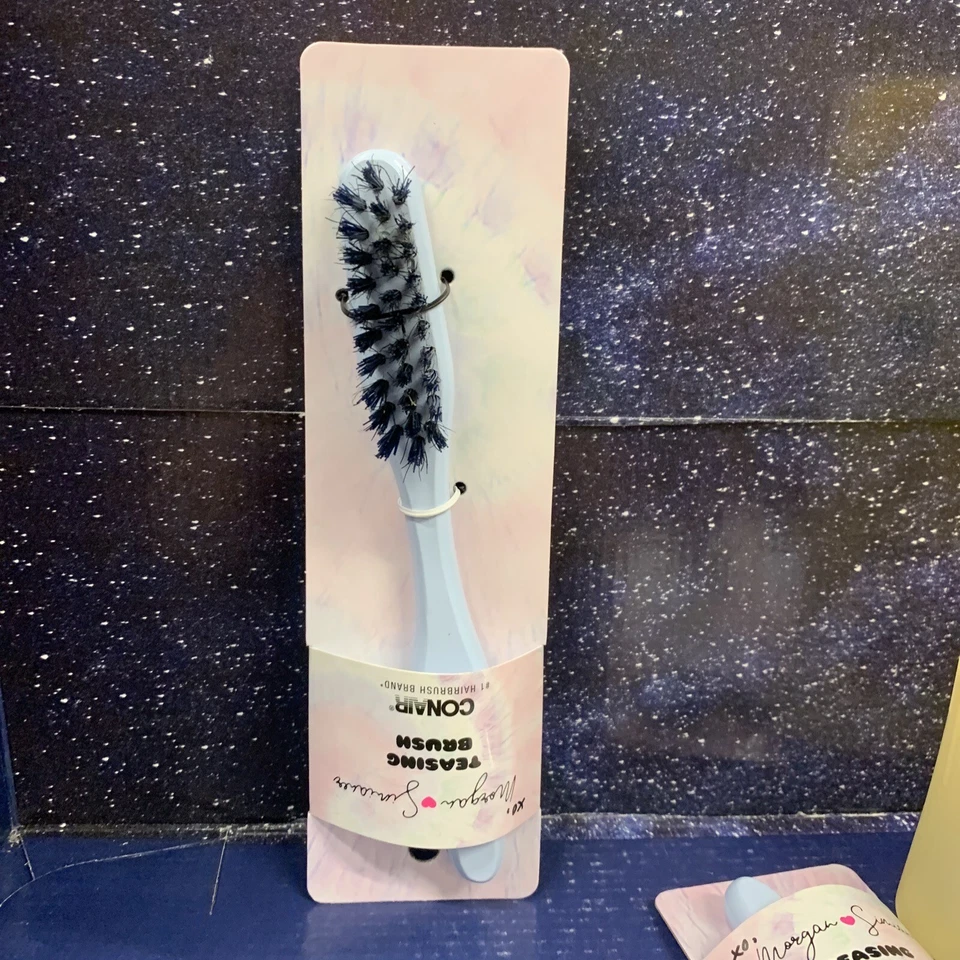 Cepillo de burlas Conair Morgan Simianer pequeño mixto cerdas de jabalí azul claro XO Foto 1 de 4