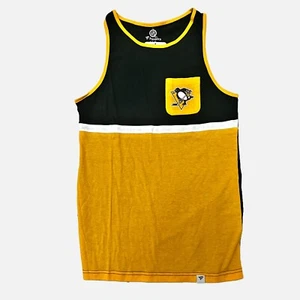 Fanatics NHL Pittsburgh Penguins Hockey Team Yellow/Black Tank Top Sz. Small - Picture 1 of 3