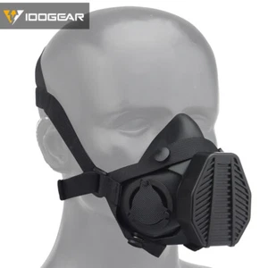 Media máscara facial respirador táctico IDOGEAR máscara de airsoft multifunción caza - Imagen 1 de 16