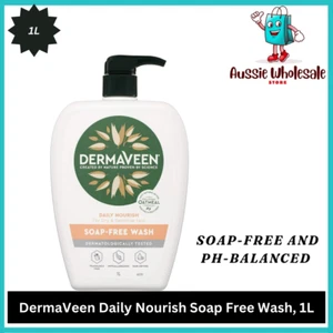 DermaVeen Daily Nourish Soap-Free Wash for Dry & Sensitive Skin 1L - Picture 1 of 3