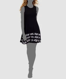 $50 Style & Co Women's Black Tie-Dye Stripe Flip Flop Dress Petite Size PM - Picture 1 of 4