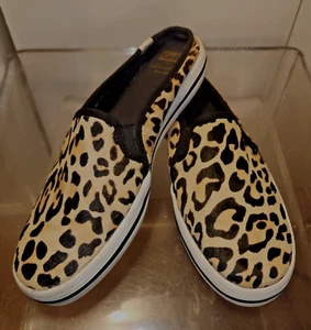 KEDS Kate Spade New York Leopard Print Slip On Mule Shoes size 8 Calf Hair Upper - Picture 1 of 10