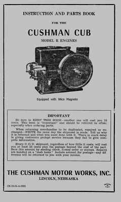 Cushman Cub Model R Instructions (please read description) - Image 1 of 3