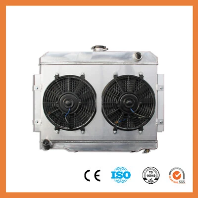 3 ряда алюминиевый радиатор + вентилятор плащаница для Jeep CJ серии CJ5 CJ6 CJ7 4,2 л 1972-86 - Изображение 1 из 4