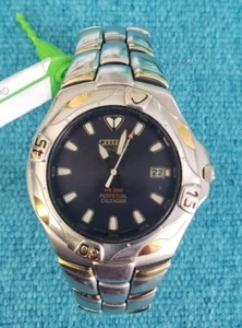 CITIZEN ECO DRIVE PERPETUAL CALENDAR BRACELET MEN'S WRIST WATCH C1-62 - Picture 1 of 7