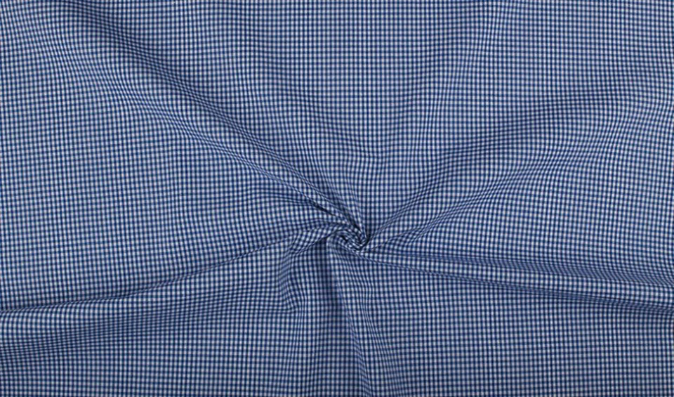 Vichy Karo Stoff kleinkariert blau