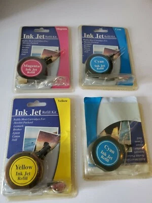 Inkjet Refill Kit Universal Yellow Magenta 2-Cyan HP Lexmark Canon Epson - Image 1 of 4