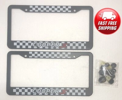 License Plate Frame Tag Cover Metal Stainless Front Back Universal Car Truck - Image 1 of 4