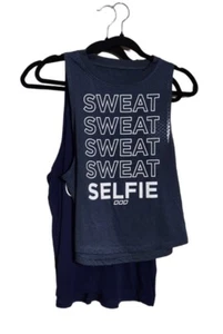Lorna Jane Size S 2 x Racer Back Tanks Tops Shirts Bundle Fit Chic Sweat Selfie - Picture 1 of 7