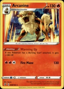 2x (SWSH02-028) Arcanine Rare Pokemon Rebel Clash Card # 28 - Picture 1 of 1