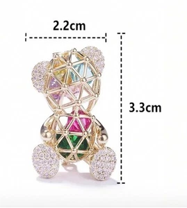 1 Stck. Modische Legierung Teddybär geformte Brosche Mode Accessoire Unisex - Bild 1 von 2