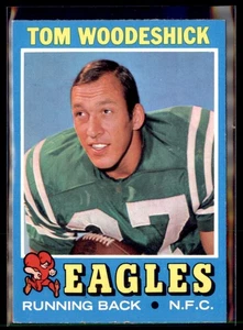 1971 Topps Football Tom Woodeshick Philadelphia Eagles #40 - Foto 1 di 2