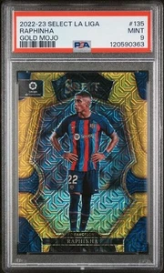 Raphinha 2022-23 Panini Select La Liga Gold Mojo Prizm /10 PSA 9 #135 - Bild 1 von 2