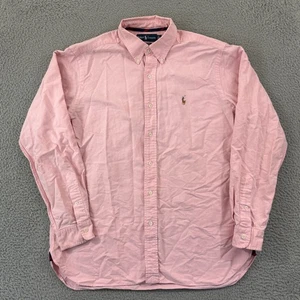 Polo Ralph Lauren camicia uomo grande rosa classica con bottoni manica lunga pony preppy - Foto 1 di 10