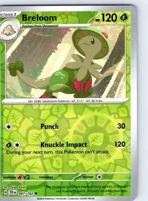 Breloom Common from SV05: Temporal Forces 007/162 LP - Image 1 of 2
