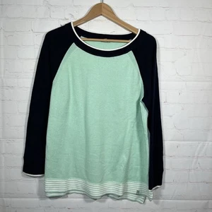 Suéter T By Talbots Dobladillo Dividido Para Mujer Talla Grande Verde Menta Azul Cuello Redondo - Imagen 1 de 12