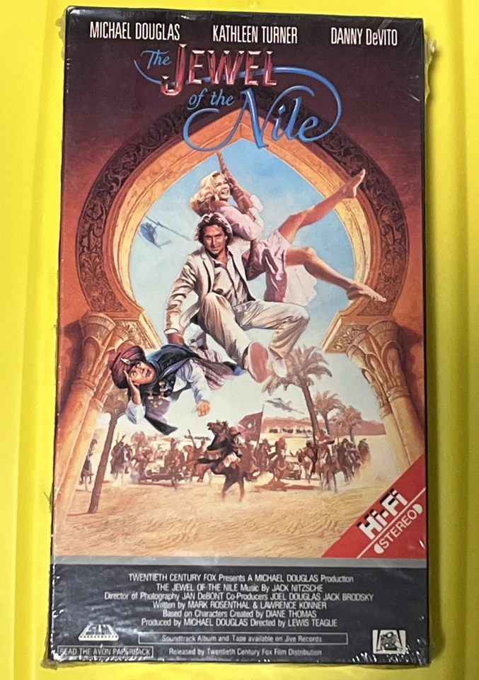 Vintage The Jewel Of The Nile VHS Cbs Fox Watermark  Sealed 1985 Michael Douglas - Image 1 of 4